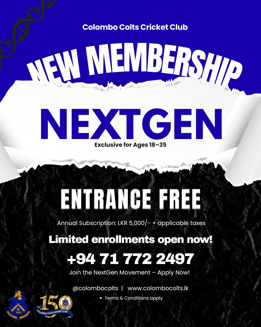 Introducing NextGen Membership at Colombo Colts Cricket Club!