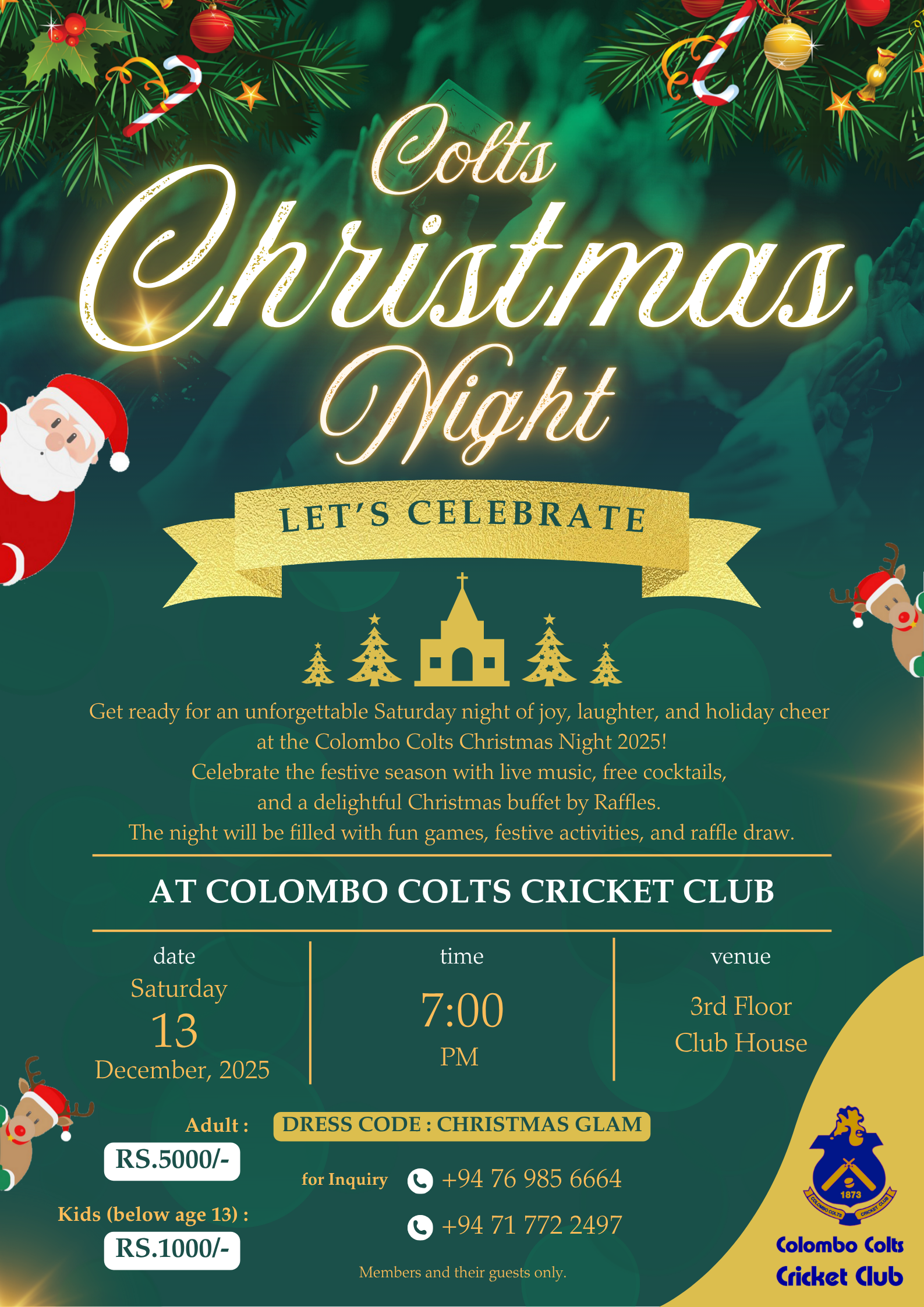Colts Christmas Night – 13 December 2025 | Club House